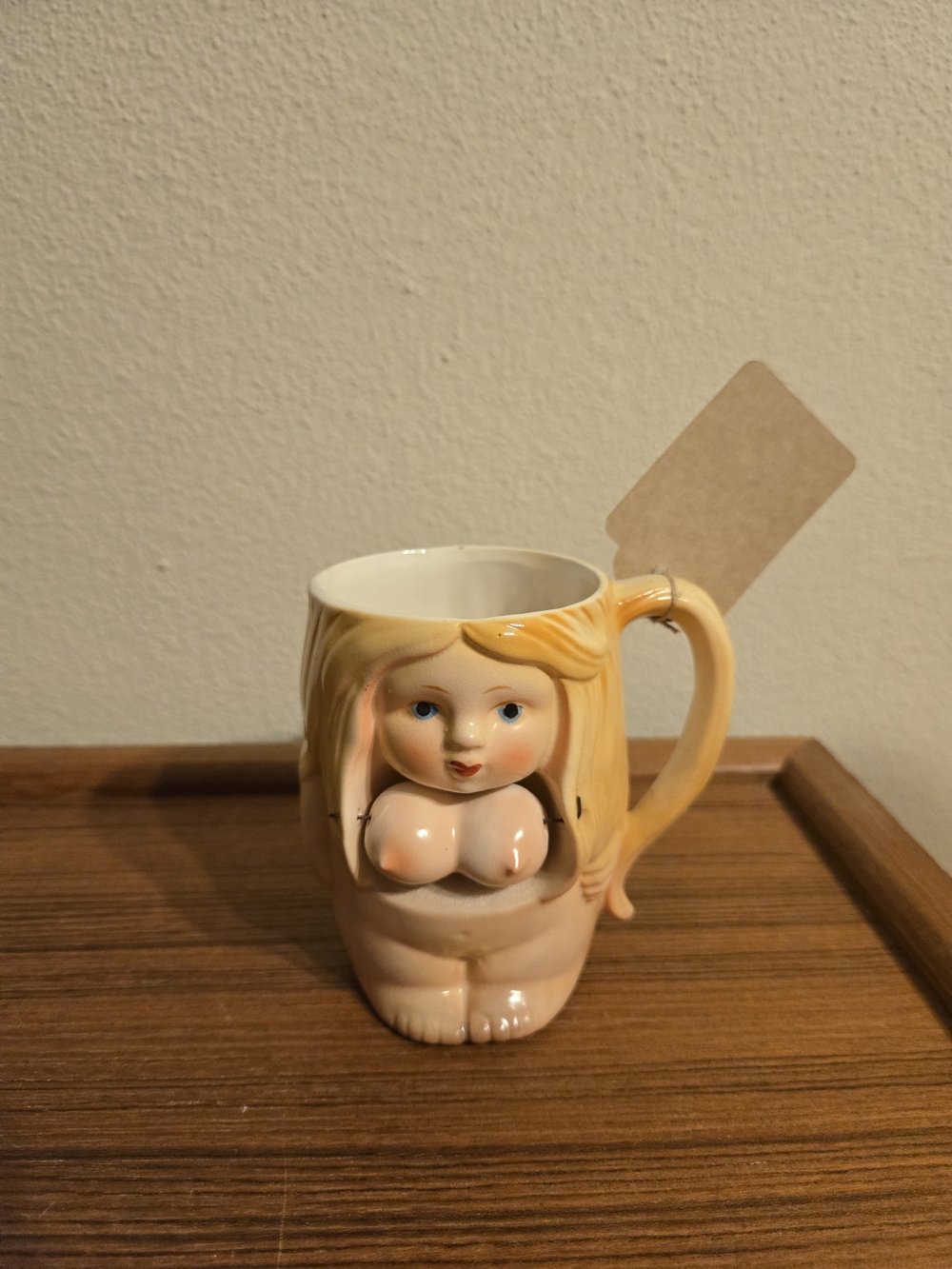 Vintage 1970s Betty Bouncing Boobies Mug Spencer Gifts Nude Risque Lady Kitschy